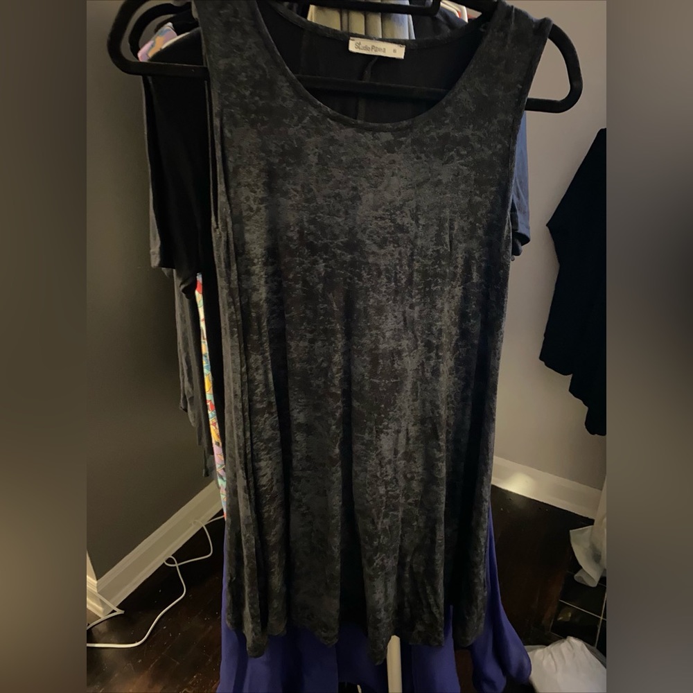 Studio pasha grey black molted design dress